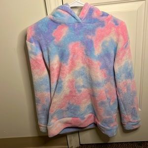 Multicolor tie dye sweatshirt with hoodie from Calvin Klein size 14-16